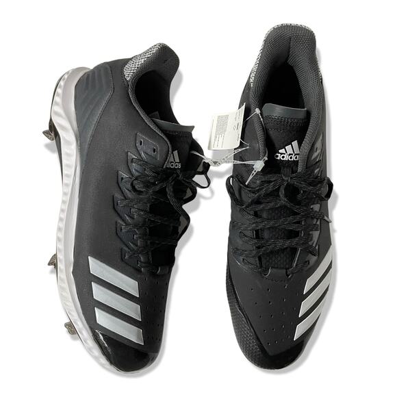 adidas Icon Bounce Baseball Cleats Sneakers Lace Up Black Size 13 - Picture 3 of 12